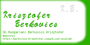 krisztofer berkovics business card